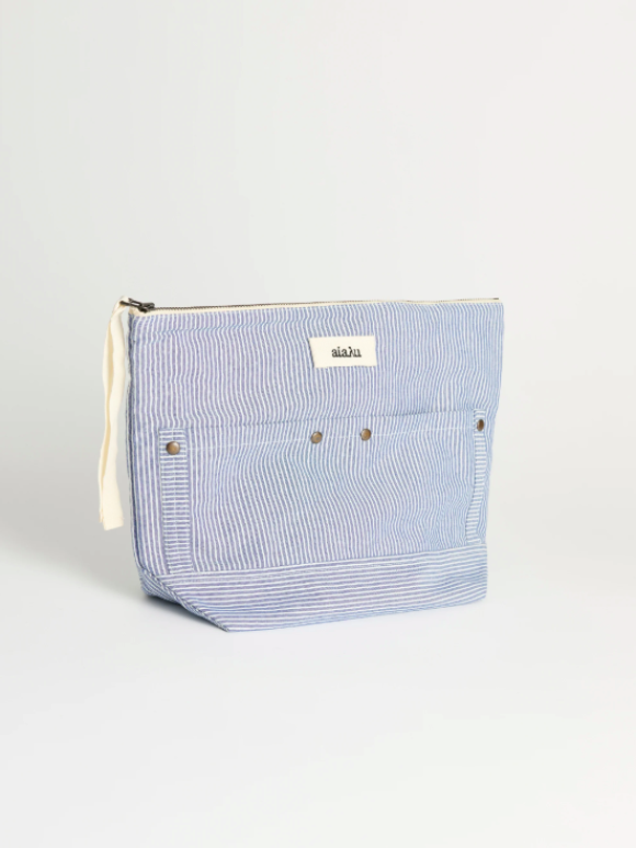 Aiayu - Aiayu Pouch Pocket Striped