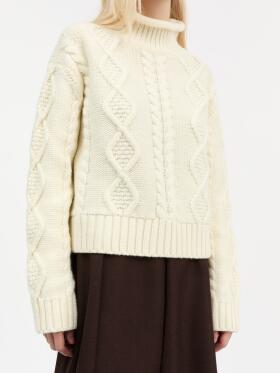 Skall Studio - Skall Studio White Sun O-Neck Jumper