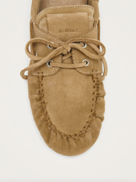 Alohas - Alohas Rowan Suede Beige Leather Loafers