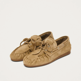 Alohas - Alohas Rowan Suede Beige Leather Loafers