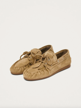 Alohas - Alohas Rowan Suede Beige Leather Loafers