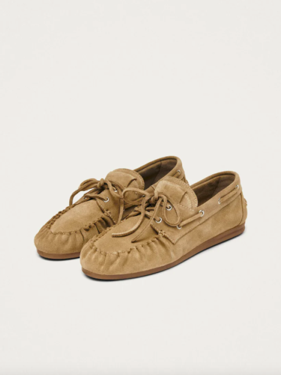 Alohas - Alohas Rowan Suede Beige Leather Loafers