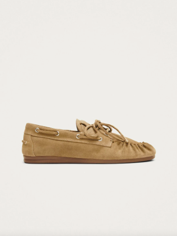 Alohas - Alohas Rowan Suede Beige Leather Loafers