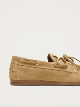 Alohas - Alohas Rowan Suede Beige Leather Loafers